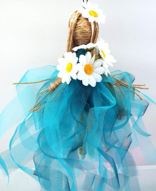 Hand Crafted Hanging Daisy Flower Maiden Doll