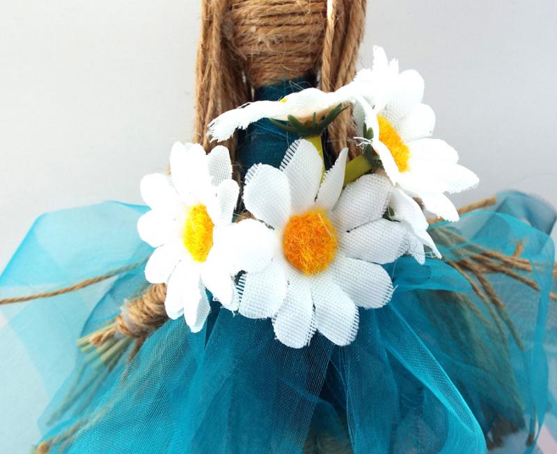 Hand Crafted Hanging Daisy Flower Maiden Doll