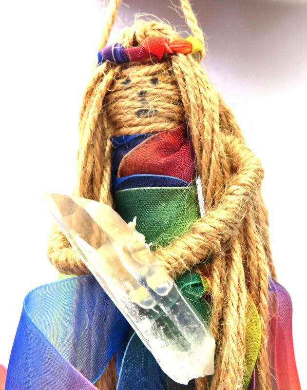 Hand Crafted Hanging Crystal Keeper Doll
