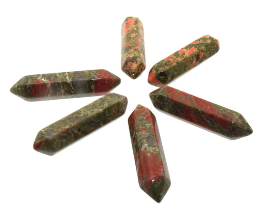 Unakite Crystal Double Terminated Mini Gemstone Wand