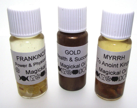 Full set of Gold Frankincense and Myrrh 10ml Oils