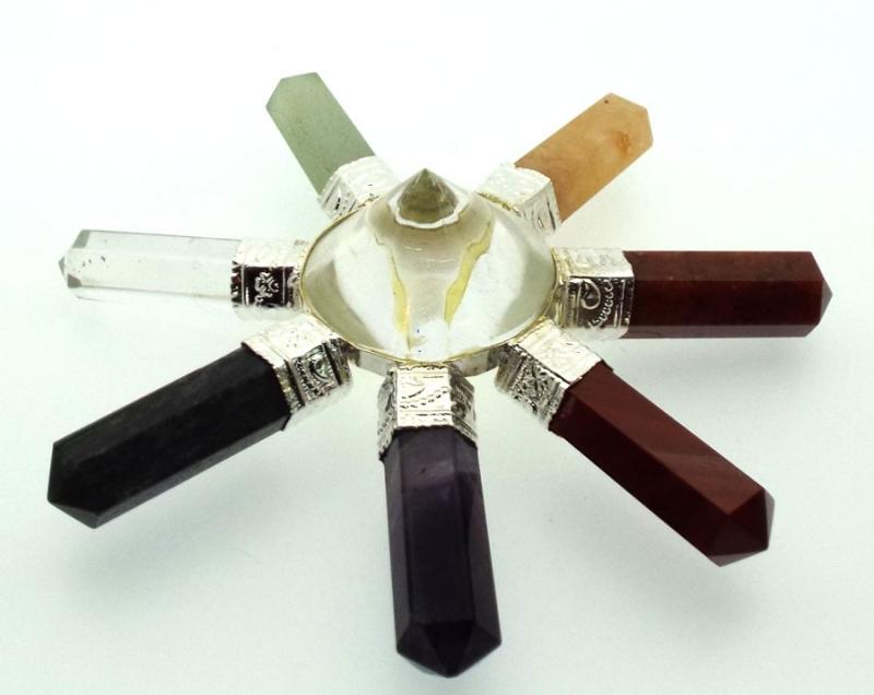 Clear Quartz Chakra Energy Generator Star