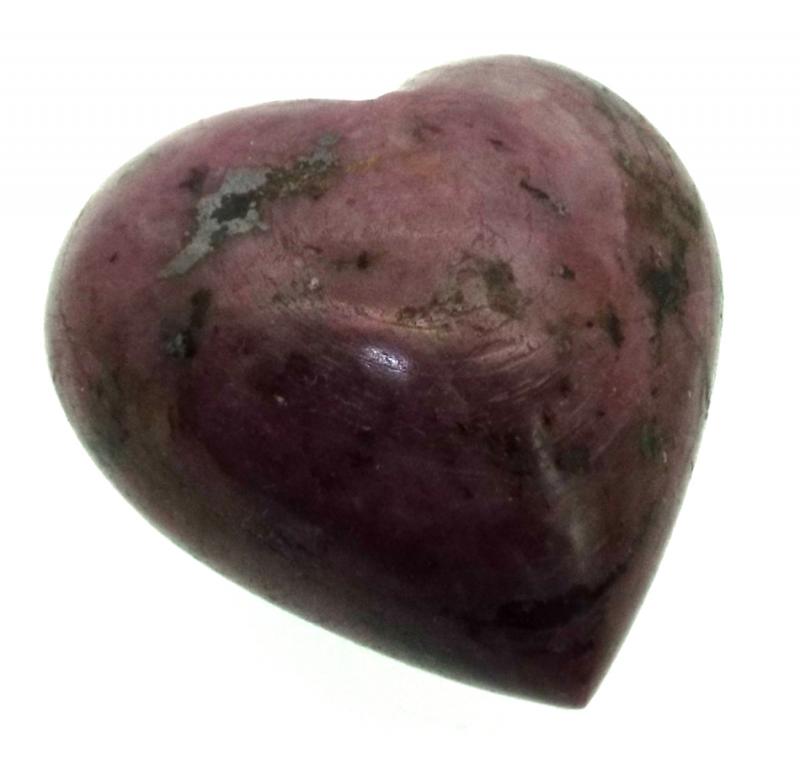 Indian Ruby Gemstone Carved Heart 07