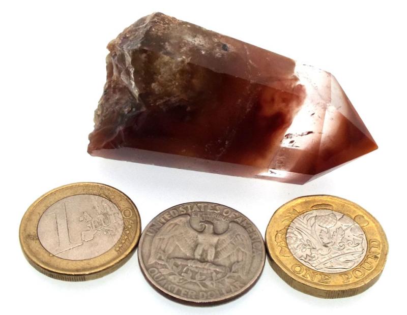 Rare Red Quartz Gemstone Point 11