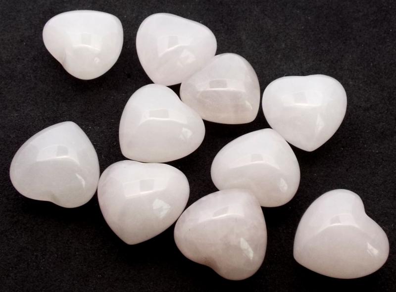 Rose Quartz Gemstone Tiny Carved Heart