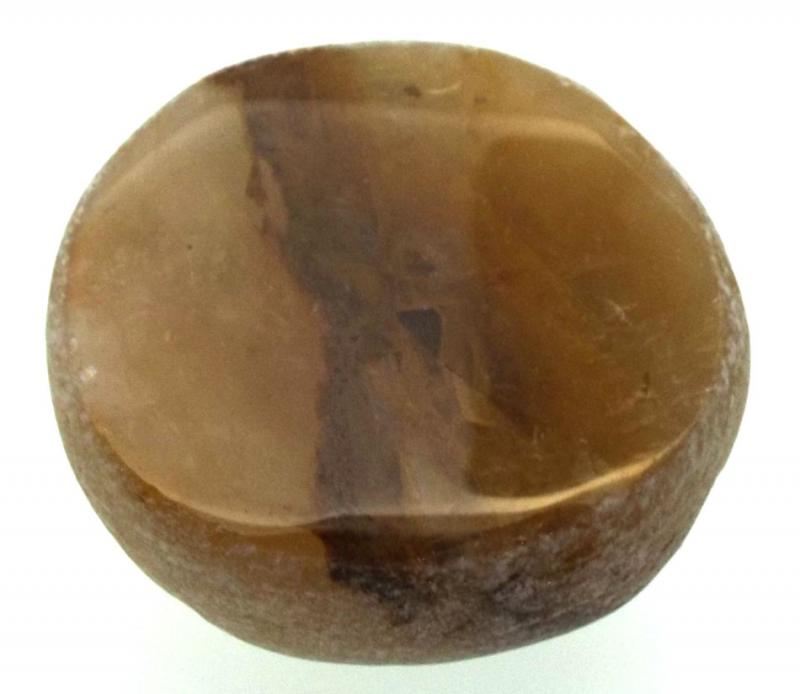 Part Polished Golden Healer Quartz Gemstone Dragon Egg Half