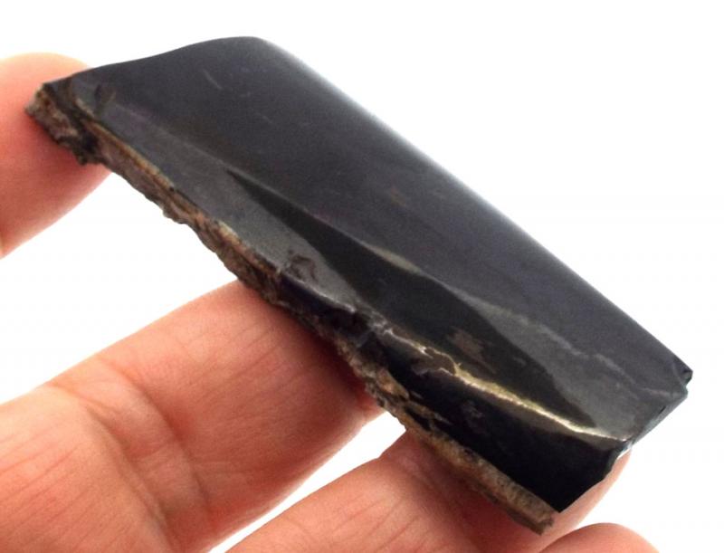 Jet Gemstone Slice 08