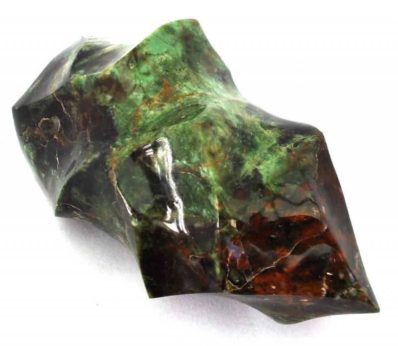 Green Jasper Gemstone Flame Sculpture 02
