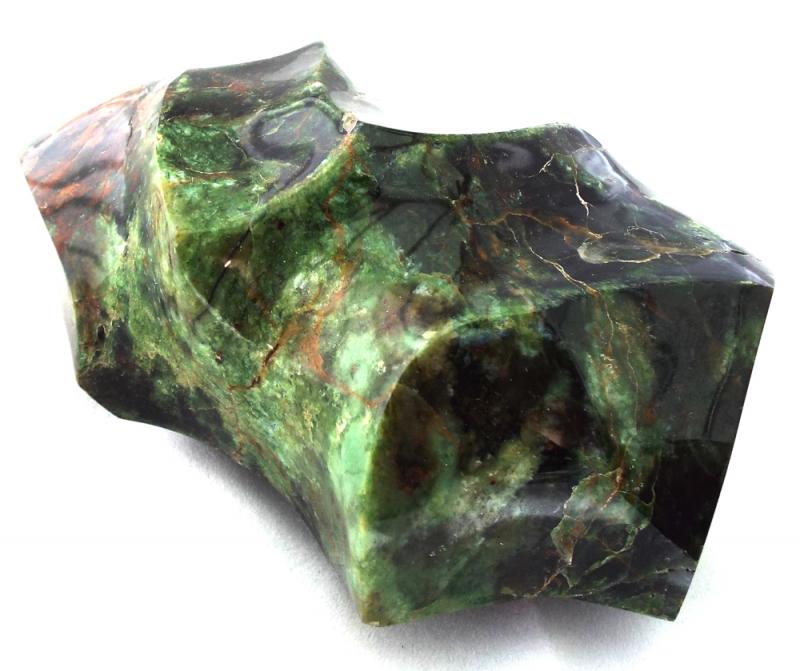 Green Jasper Gemstone Flame Sculpture 02