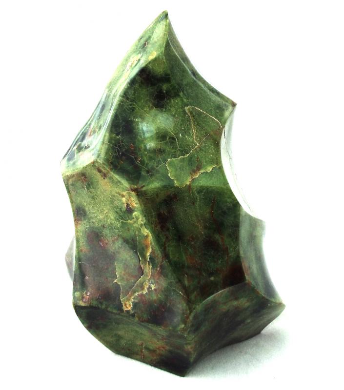Green Jasper Gemstone Flame Sculpture 04