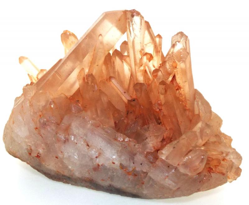Rare Red Quartz Gemstone Cluster 01