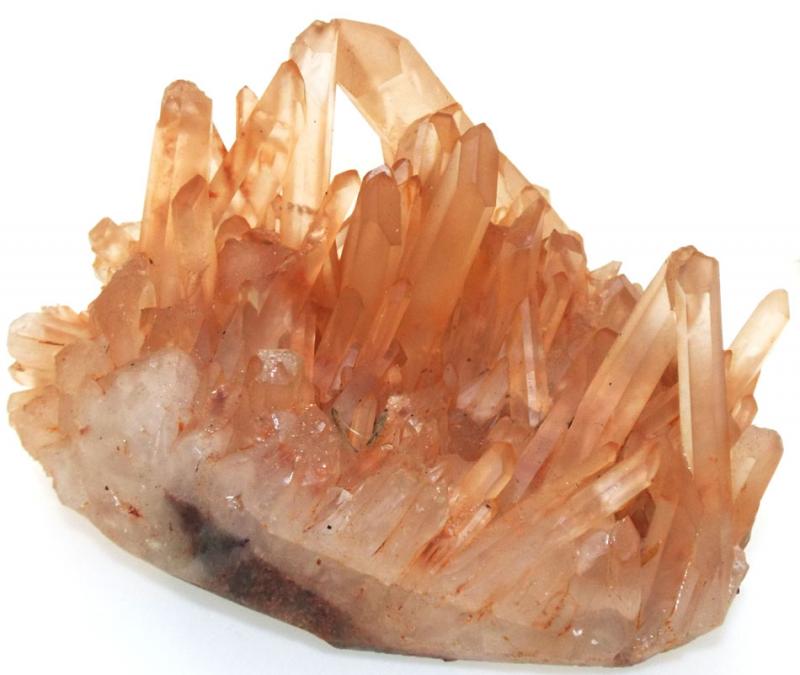Rare Red Quartz Gemstone Cluster 01