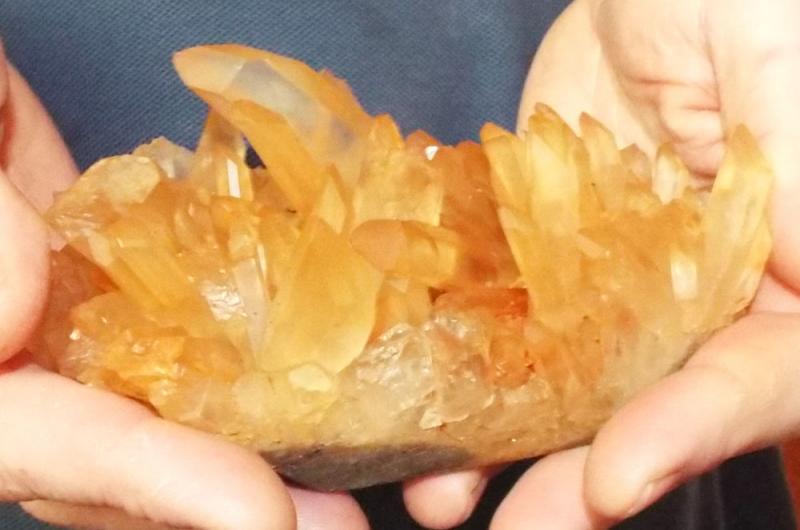 Rare Red Quartz Gemstone Cluster 03