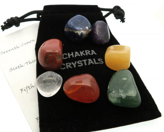 Seven Chakra Gemstone Set with Pouch