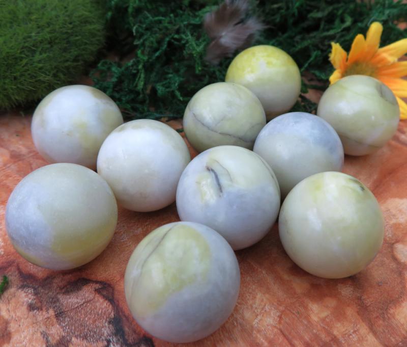 Iona Celtic Green Marble Gemstone Sphere 19mm