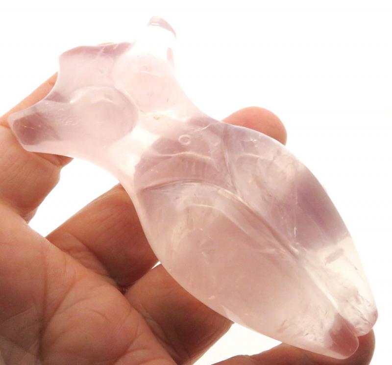 Rose Quartz Gemstone Carved Goddess 02