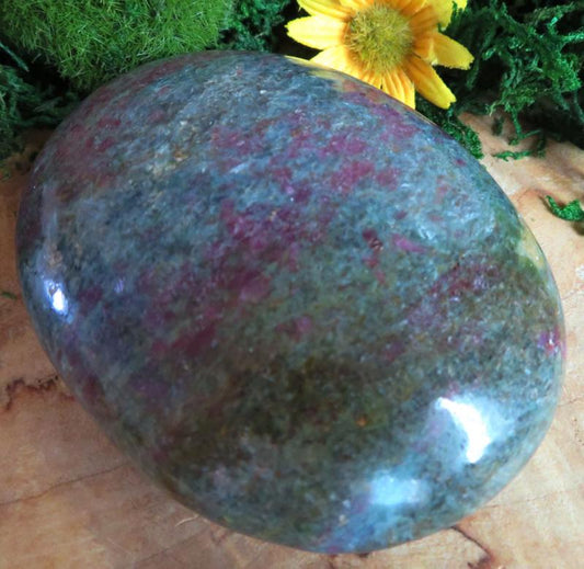 Ruby In Kyanite Palmstone Pebble 12