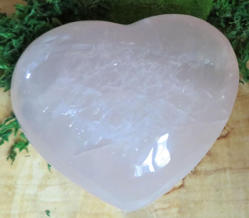 Large Rose Quartz Gemstone Carved Heart 01