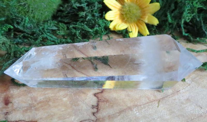 Tibetan Clear Quartz Gemstone Double Terminated Wand 02