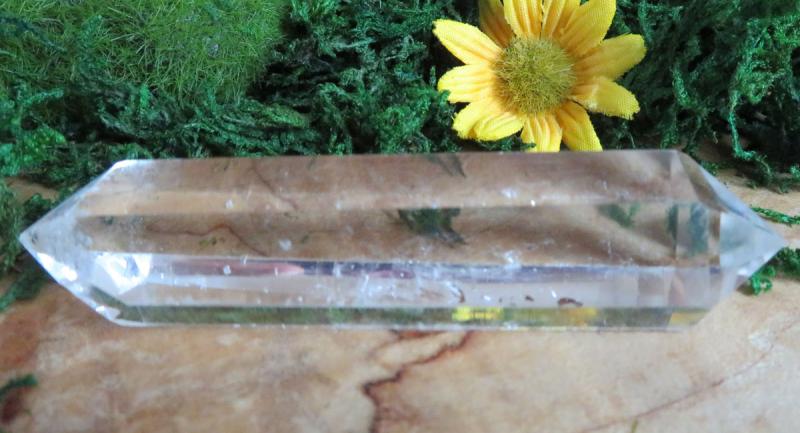 Tibetan Clear Quartz Gemstone Double Terminated Wand 03