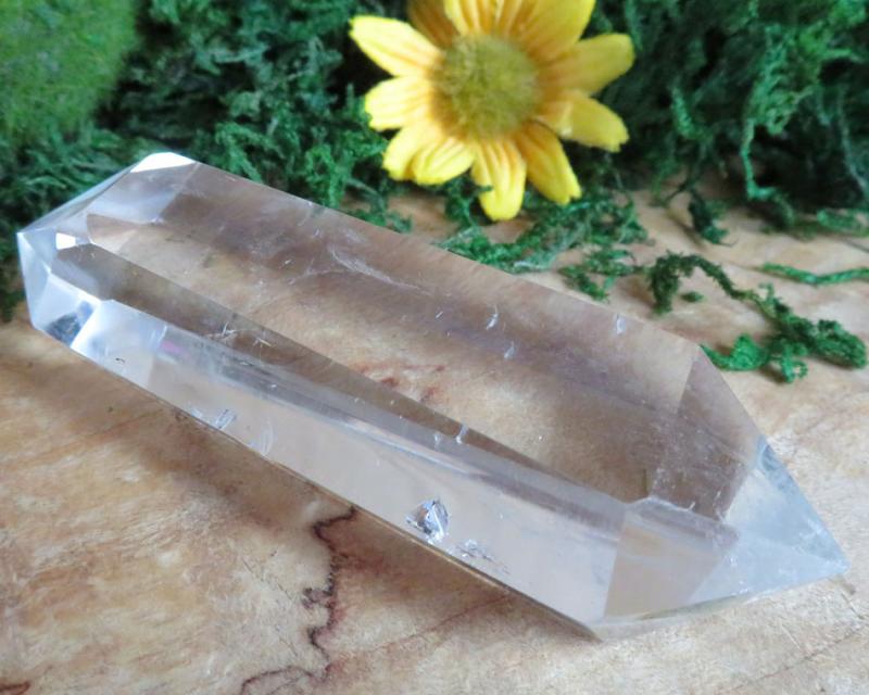 Tibetan Clear Quartz Gemstone Double Terminated Wand 04