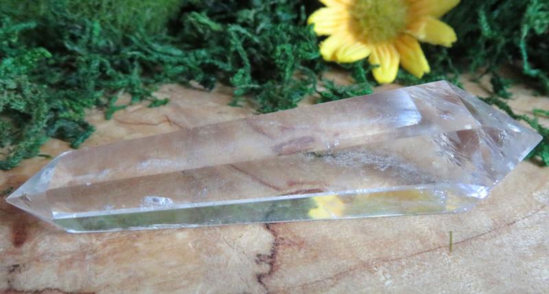 Tibetan Clear Quartz Gemstone Double Terminated Wand 07