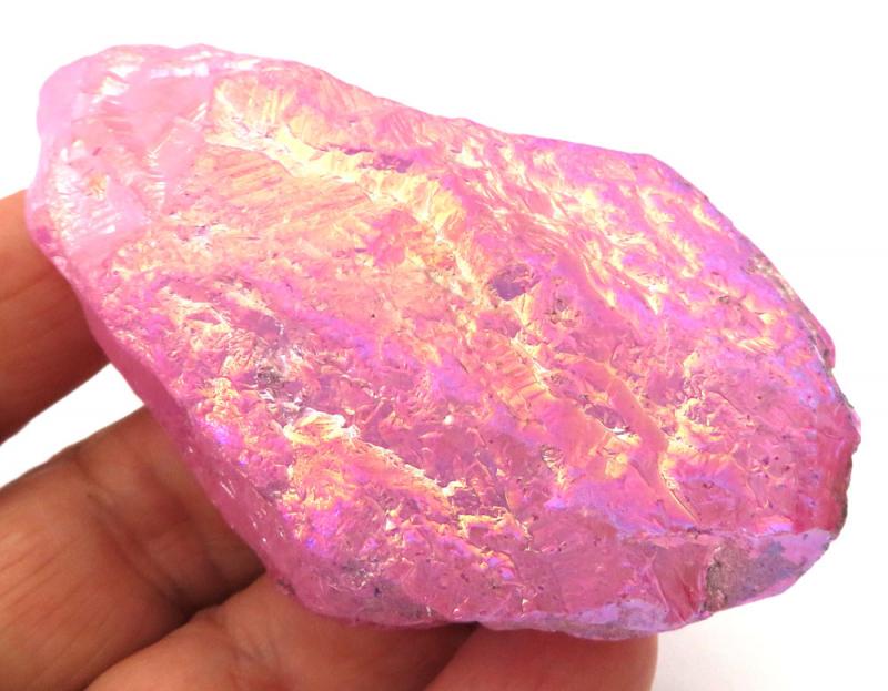 Unicorn Poop Rose Aura Quartz Point 02