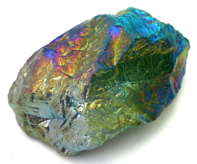 Dragon Poop Peacock Aura Quartz Point 04