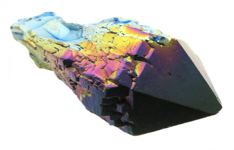 Elestial Titanium Aura Quartz Gemstone Point 02