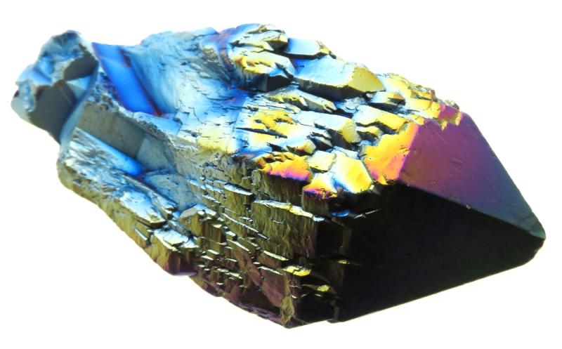 Elestial Titanium Aura Quartz Gemstone Point 02