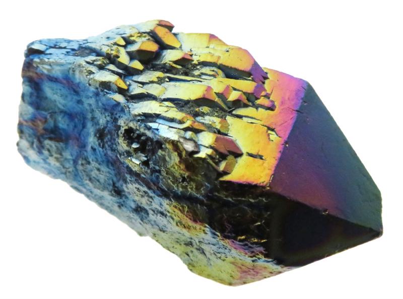 Elestial Titanium Aura Quartz Gemstone Point 04