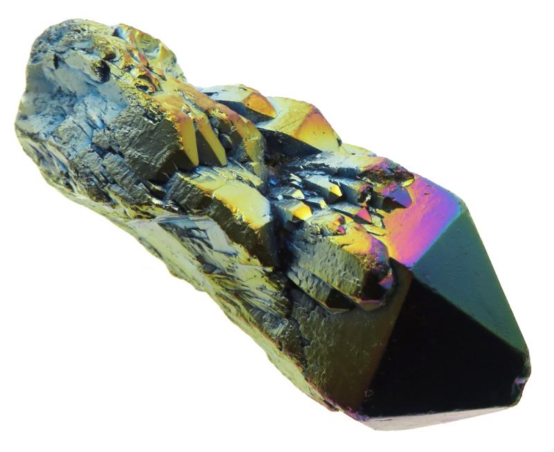 Elestial Titanium Aura Quartz Gemstone Point 05