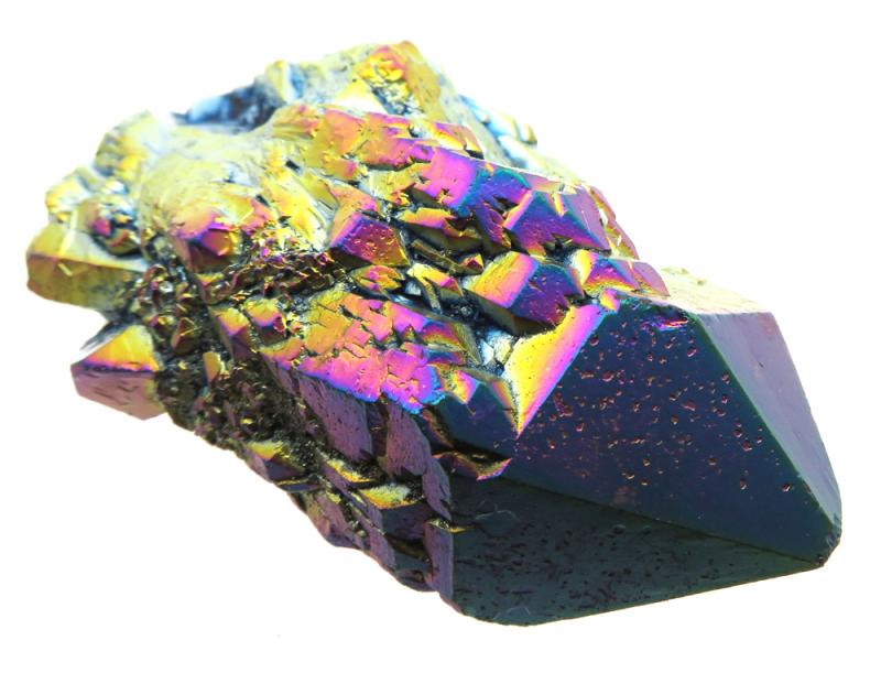 Elestial Titanium Aura Quartz Gemstone Point 07