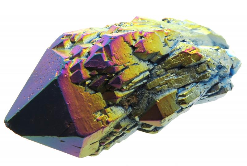 Elestial Titanium Aura Quartz Gemstone Point 07