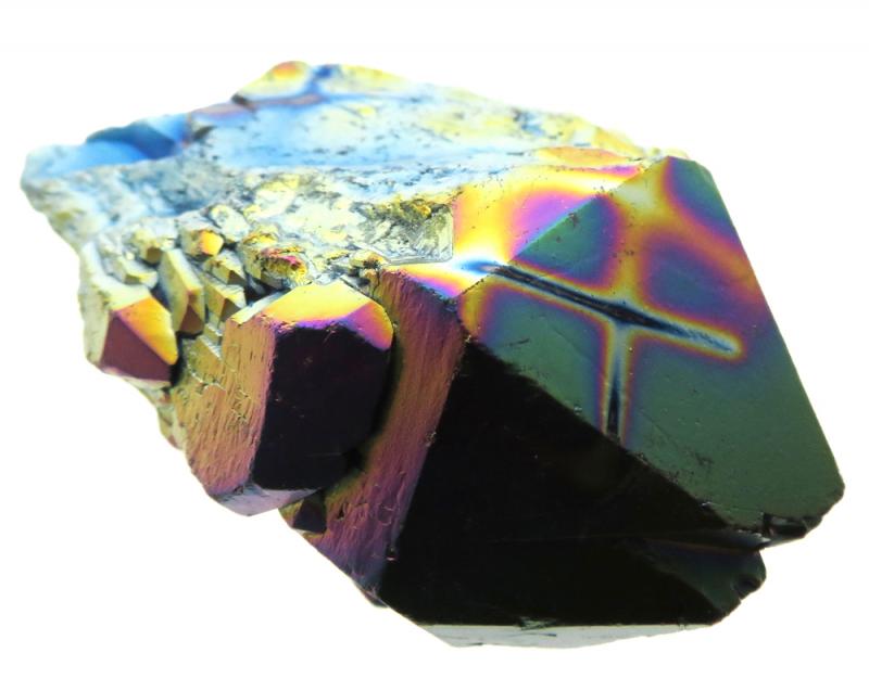 Elestial Titanium Aura Quartz Gemstone Point 17