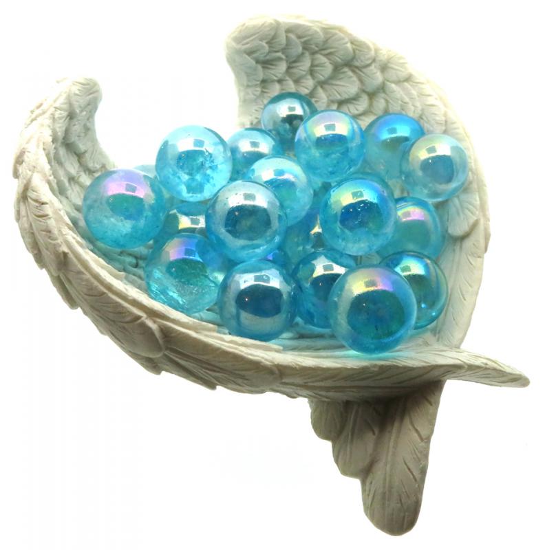 Aqua Aura Quartz Gemstone Sphere 16mm to 18mm