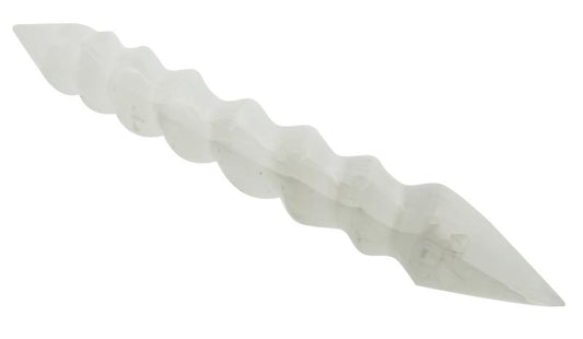 Selenite Gemstone Spiral Wand