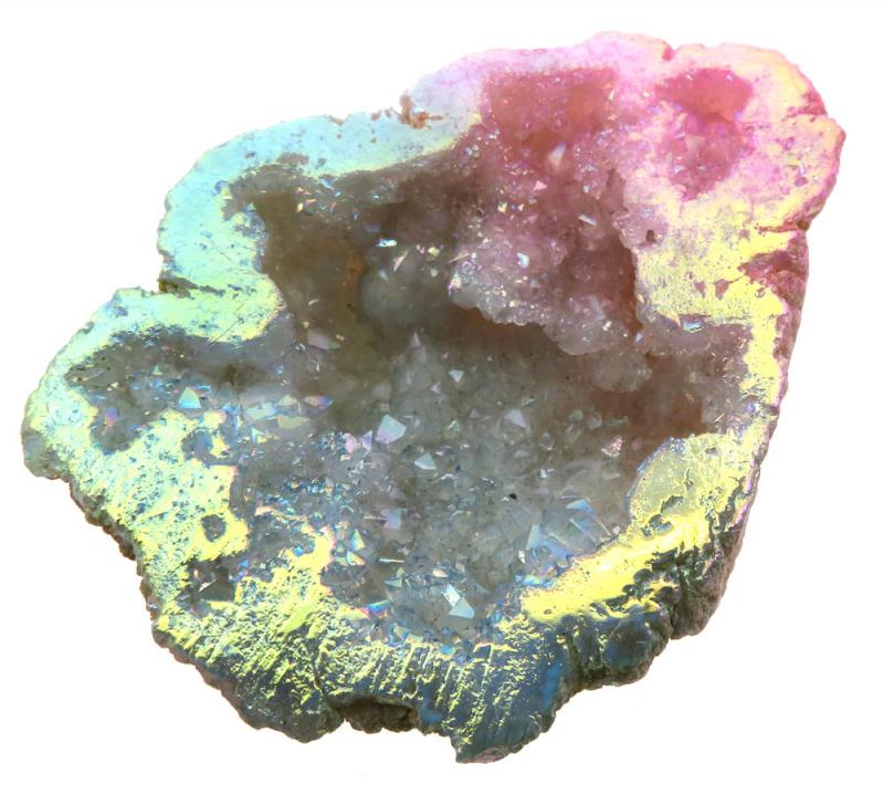 Pixie Aura Quartz Geode Half 05