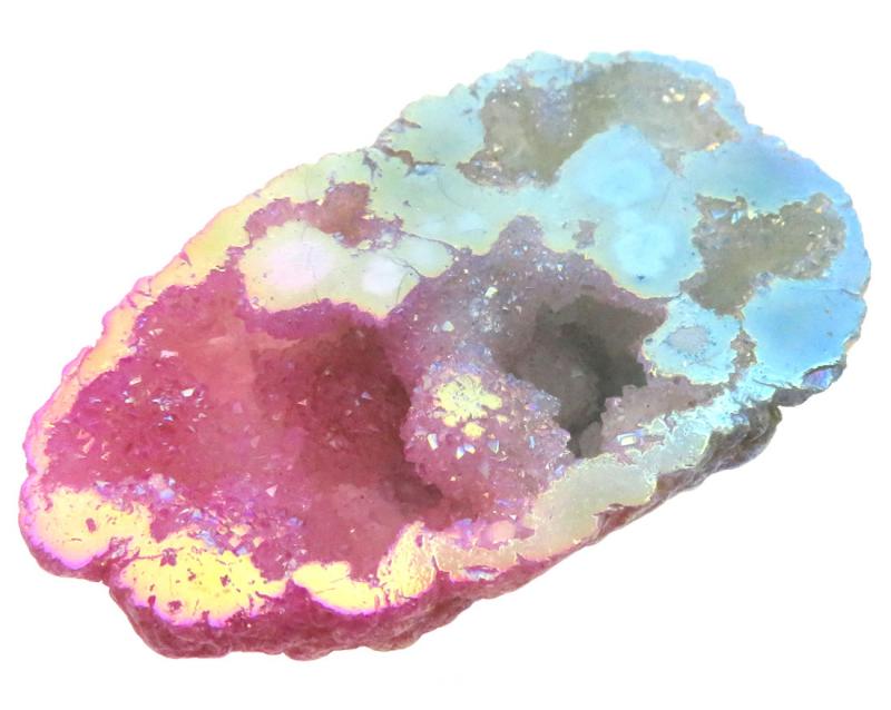 Pixie Aura Quartz Geode Half 06