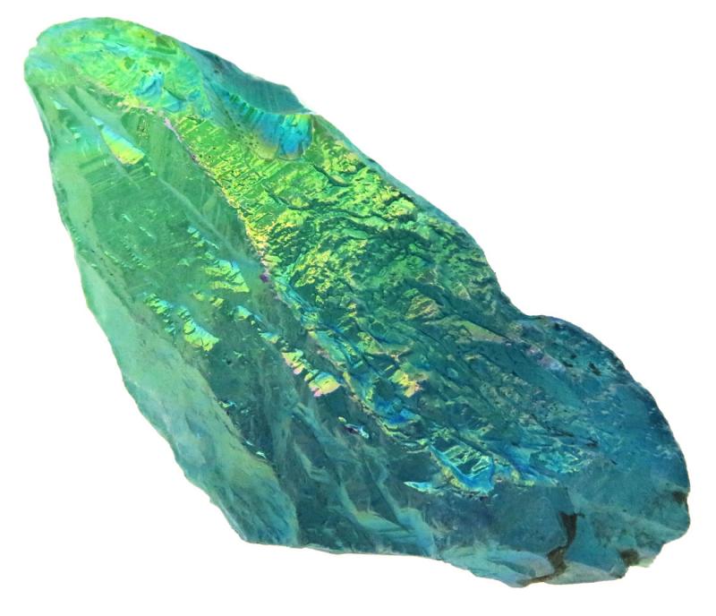 Dragon Poop Peacock Aura Quartz Point 07