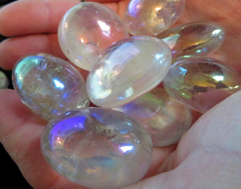 Angel Aura Quartz Gemstone Pebble