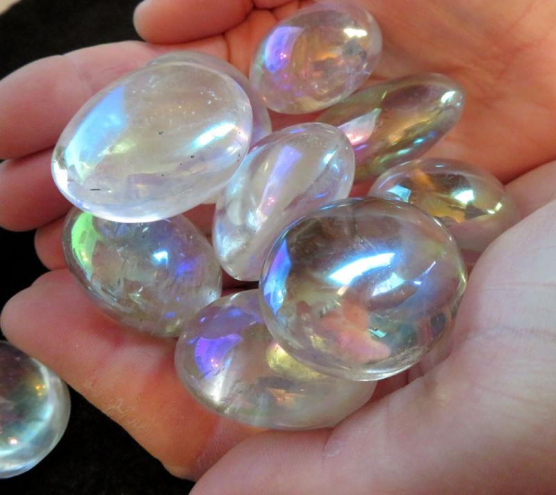 Angel Aura Quartz Gemstone Pebble