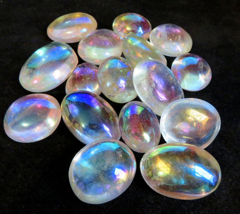 Angel Aura Quartz Gemstone Pebble