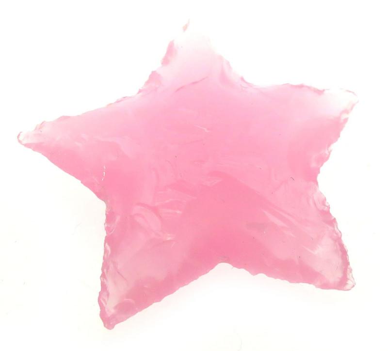 Hand Knapped Pink Opalite Star