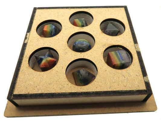 Seven Chakra Gemstone Sacred Geometric Set