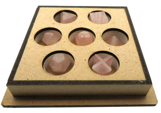 Rose Quartz Gemstone Sacred Geometric Set