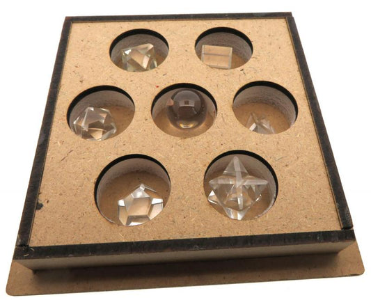 Clear Quartz Gemstone Sacred Geometric Set