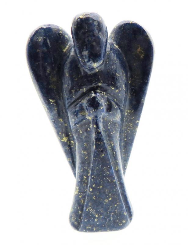 1.5 Inch Tall Lapis Lazuli Carved Gemstone Angel