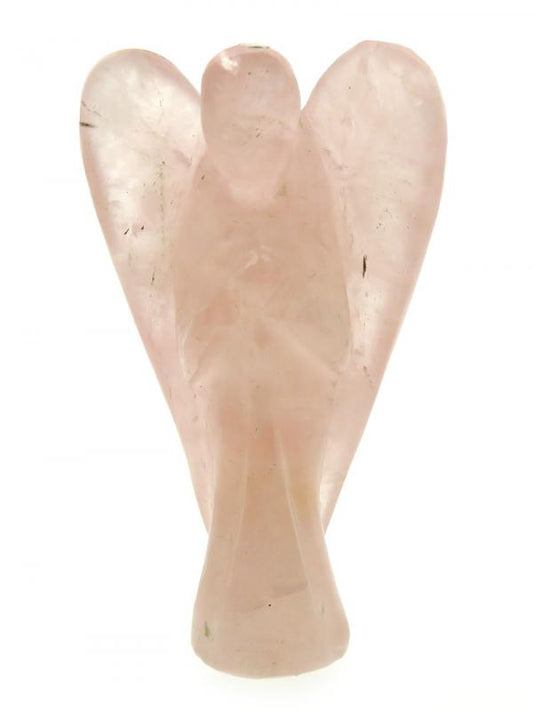 1.5 Inch Tall Rose Quartz Carved Gemstone Angel