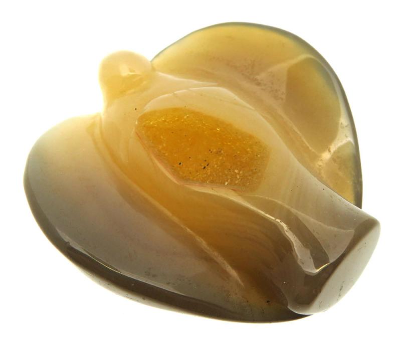 Druzy Agate Laying Carved Gemstone Angel 03